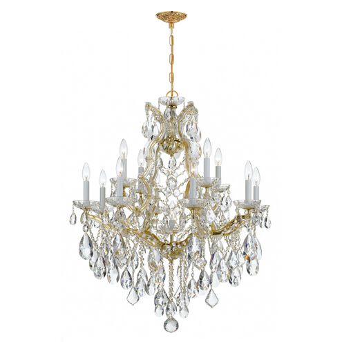 Maria Theresa 13 Light 28 inch Gold Chandelier Ceiling Light in Clear Hand Cut