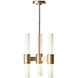 Dixon 6 Light 12.5 inch Natural Brass Pendant Ceiling Light