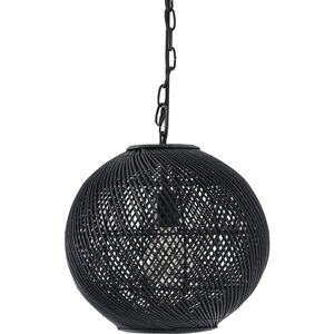 Romika 1 Light 12.5 inch Matte Black Chandelier Ceiling Light