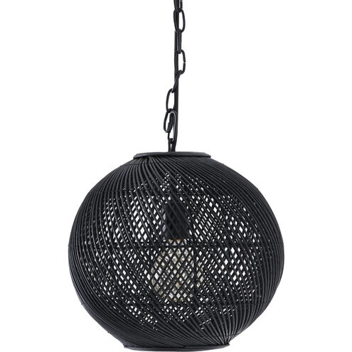 Romika 1 Light 12.5 inch Matte Black Chandelier Ceiling Light