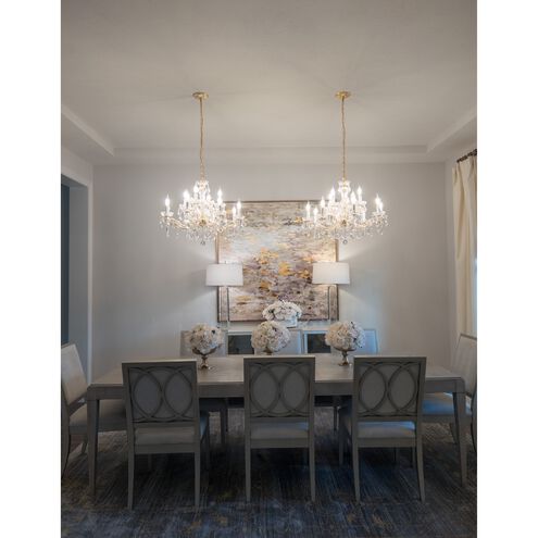 Maria Theresa 12 Light 29 inch Gold Chandelier Ceiling Light in Clear Hand Cut