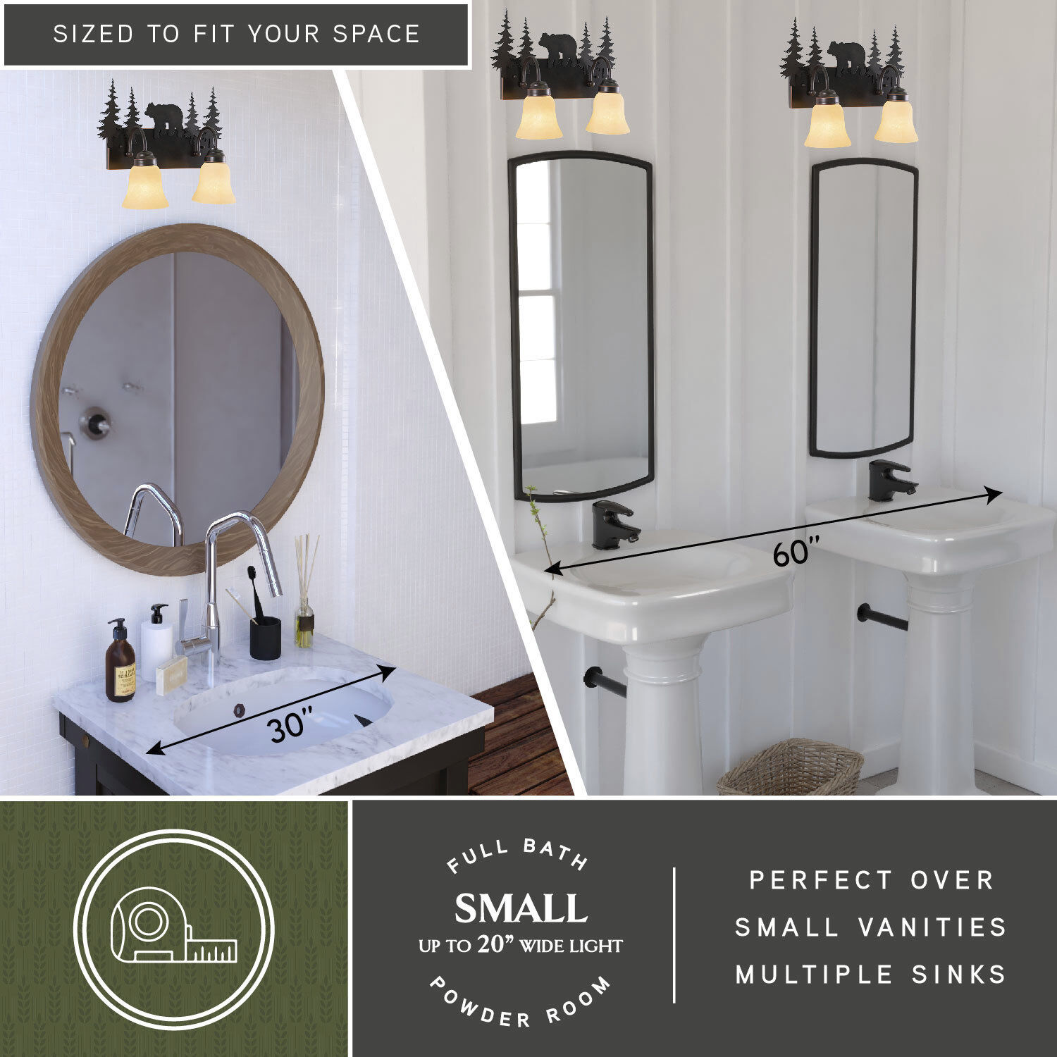 Bozeman LED 16.75 inch Burnished Bronze Bathroom Light Wall Light