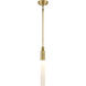 Fusion 1 Light 3 inch Aged Brass Mini Pendant Ceiling Light
