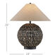 Casimer 26 inch 150 watt Black Table Lamp Portable Light