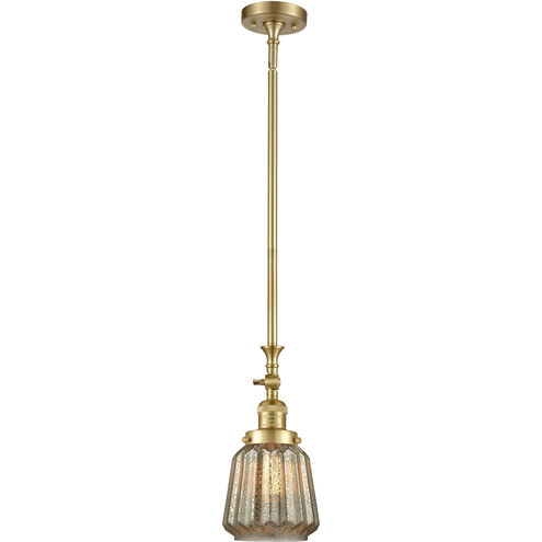 Franklin Restoration Chatham 1 Light 6 inch Satin Gold Mini Pendant Ceiling Light in Incandescent, Mercury, Franklin Restoration