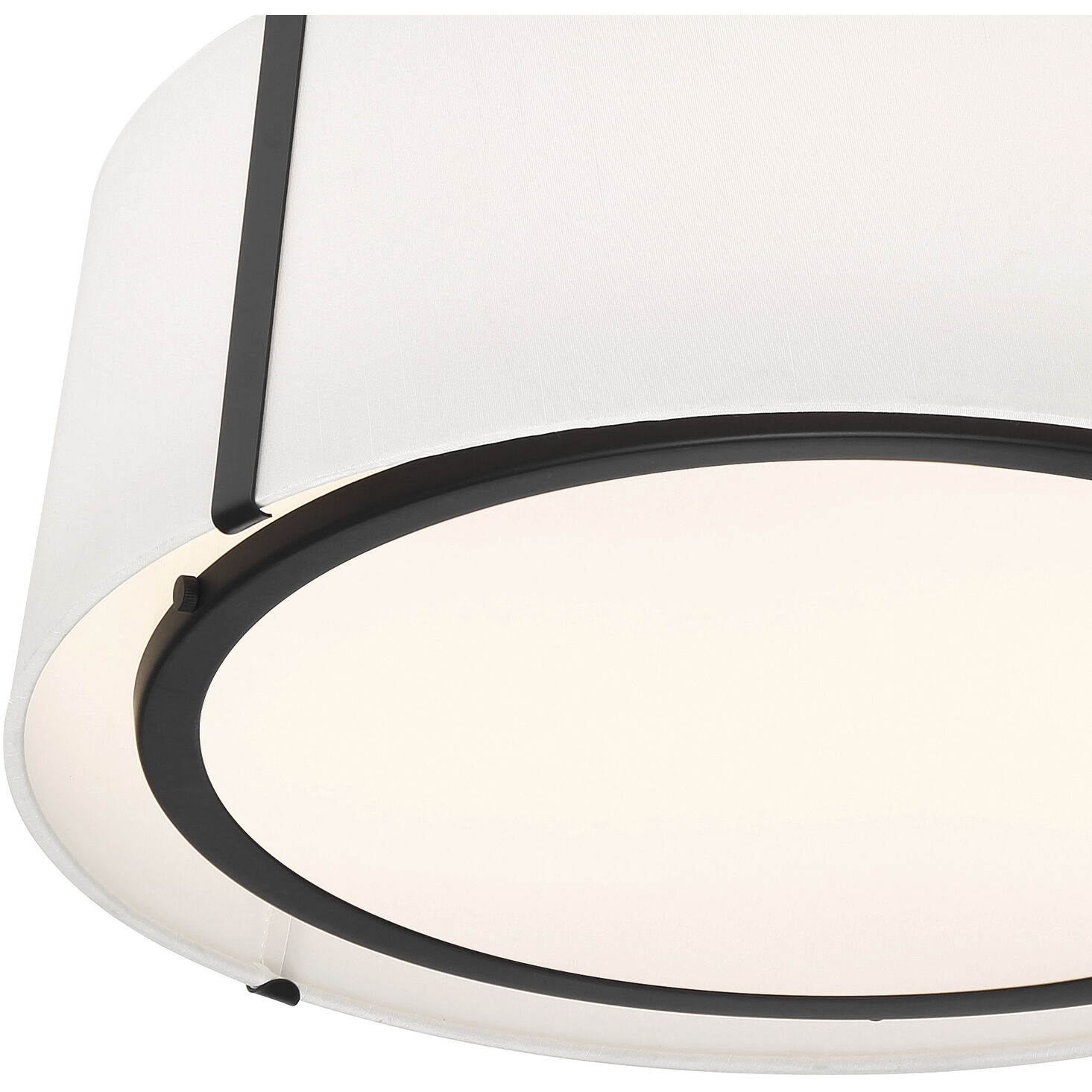Fulton 3 Light 18 inch Black Semi Flush Ceiling Light