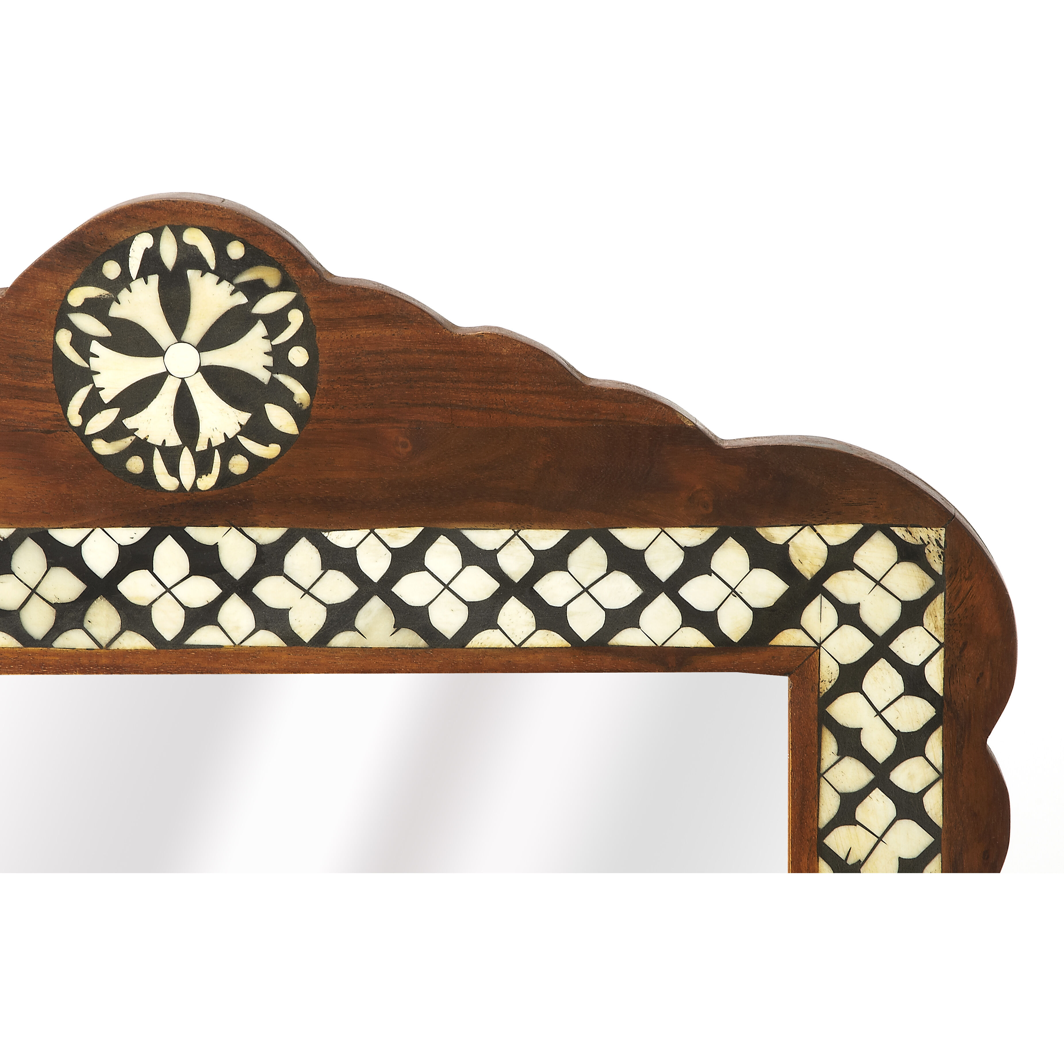 Bone Inlay Gabby  28 X 20 inch Wood & Bone Inlay Mirror