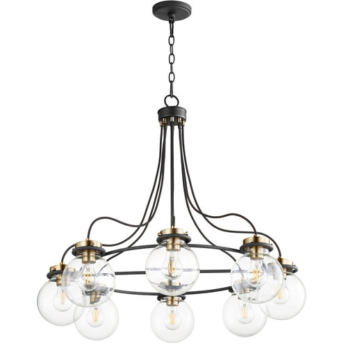 Centauri 8 Light 32 inch Noir with Aged Brass Chandelier Ceiling Light