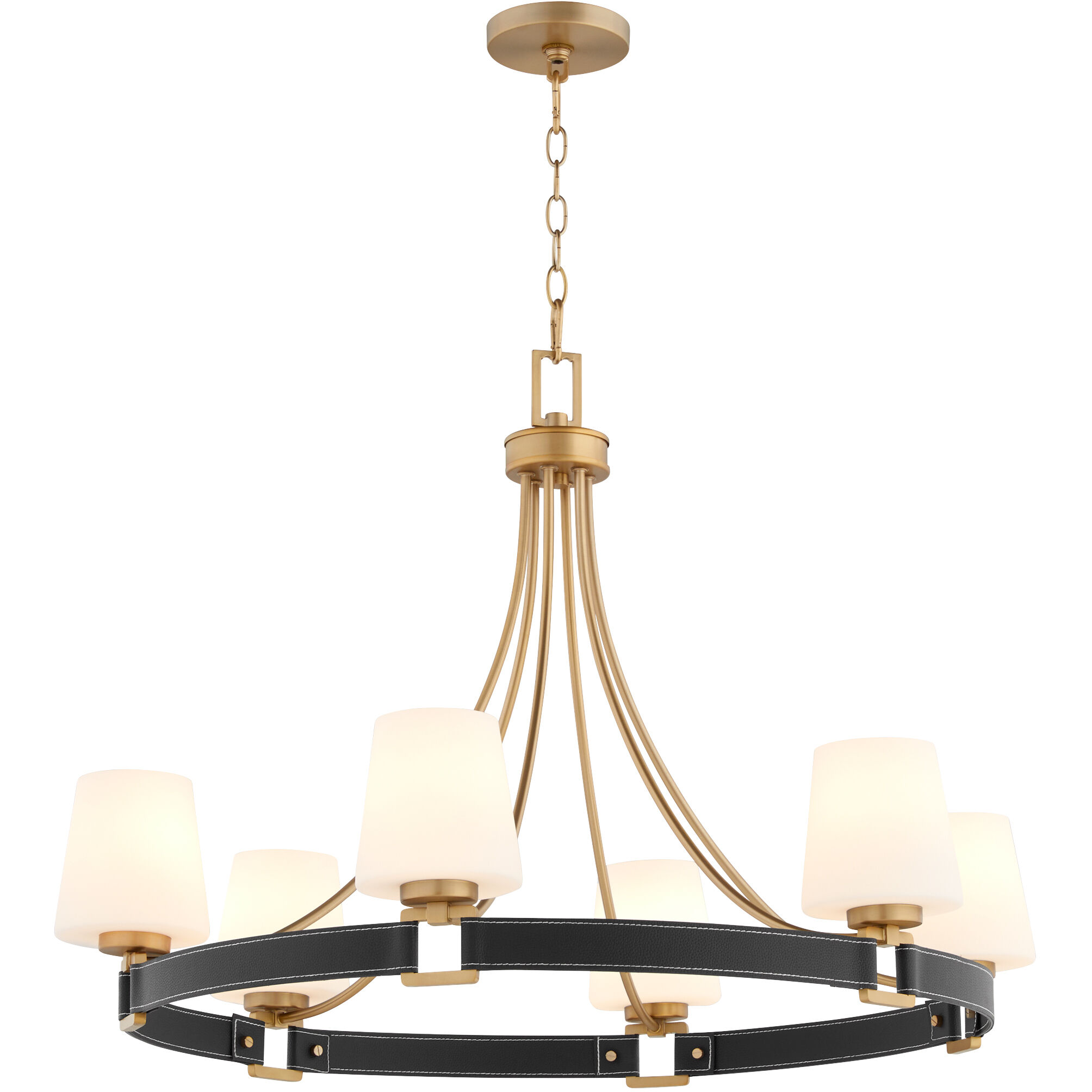 Hidalgo 6 Light 33.5 inch Aged Brass Chandelier Ceiling Light