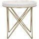 Prisma 24.5 X 24 inch Antique Brass Side Table