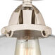 Nouveau 2 Beacon LED 12 inch Polished Nickel Semi-Flush Mount Ceiling Light in Clear Glass