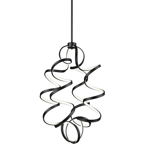 Synergy LED 23.63 inch Black Chandelier Ceiling Light