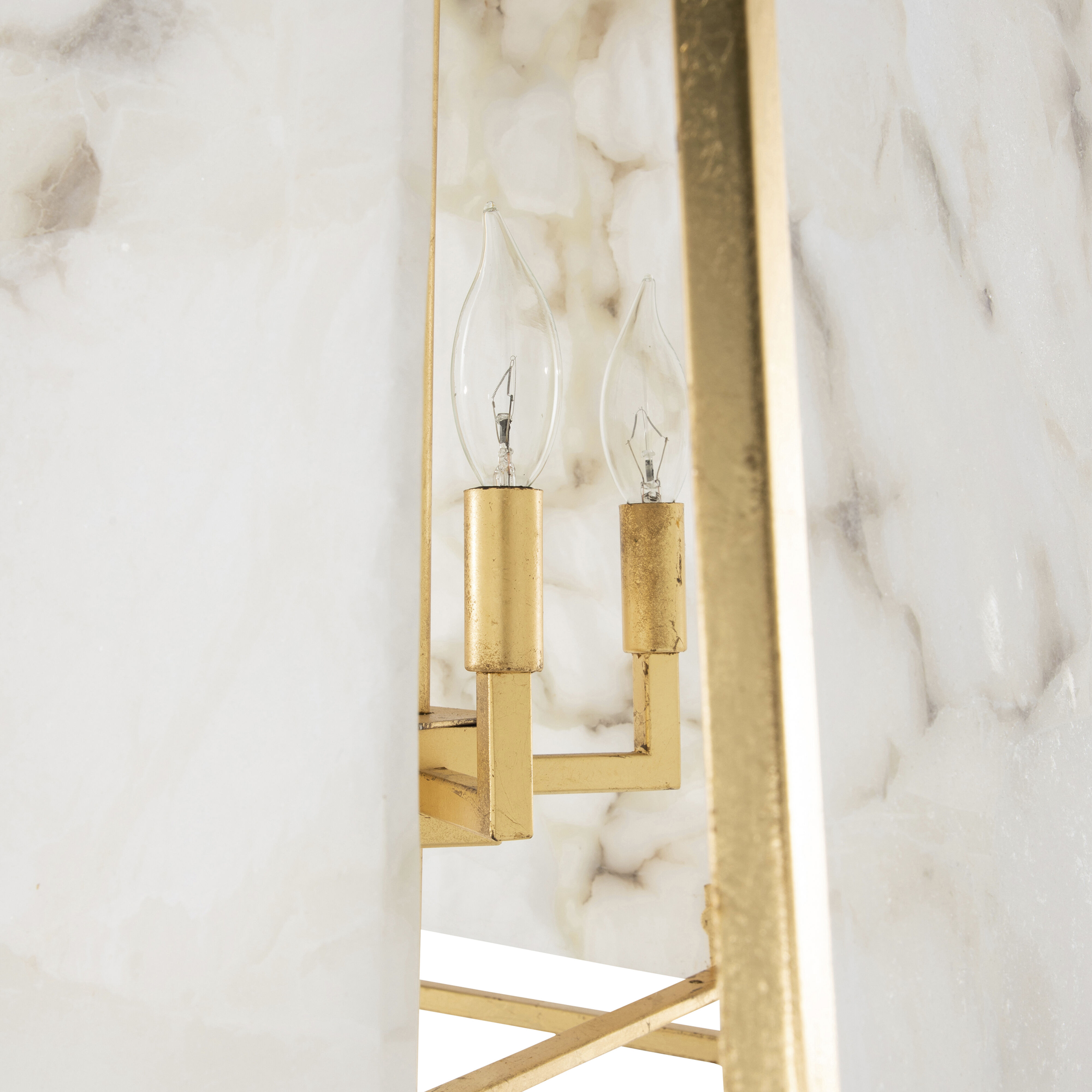 Stacey 1 Light 22 inch Gilded Gold and Alabaster Chandelier Ceiling Light