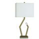 Cameron 33 inch 100.00 watt Antique Brass/Off-White Table Lamp Portable Light