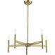Copenhagen 5 Light 25 inch Antique Brass Chandelier Ceiling Light