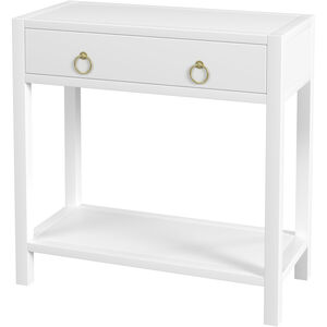 Lark 30" Wood 1-Drawer Nightstand in White