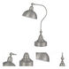 Industrial 25 inch 60.00 watt Brushed Steel Desk Lamp Portable Light