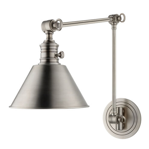 Garden City 33.25 inch 75 watt Antique Nickel Swing-Arm Wall Sconce Wall Light