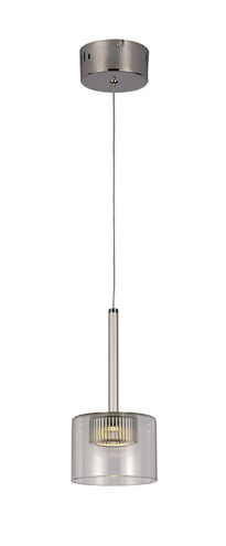 Spiral & Random Pendants LED 5.5 inch Polished Chrome Drop Pendant Ceiling Light