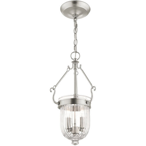 Coventry 2 Light 9 inch Brushed Nickel Pendant Ceiling Light