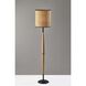 Cayman 63 inch 150.00 watt Black / Natural Wood Floor Lamp Portable Light