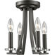 Verona 4 Light 10.5 inch Bronze Semi Flush Mount Ceiling Light