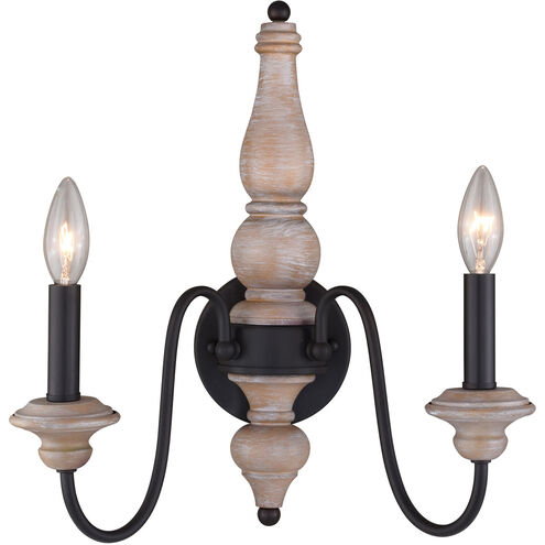 Georgetown LED 14 inch Vintage Ash and Oil Burnished Bronze Wall Light