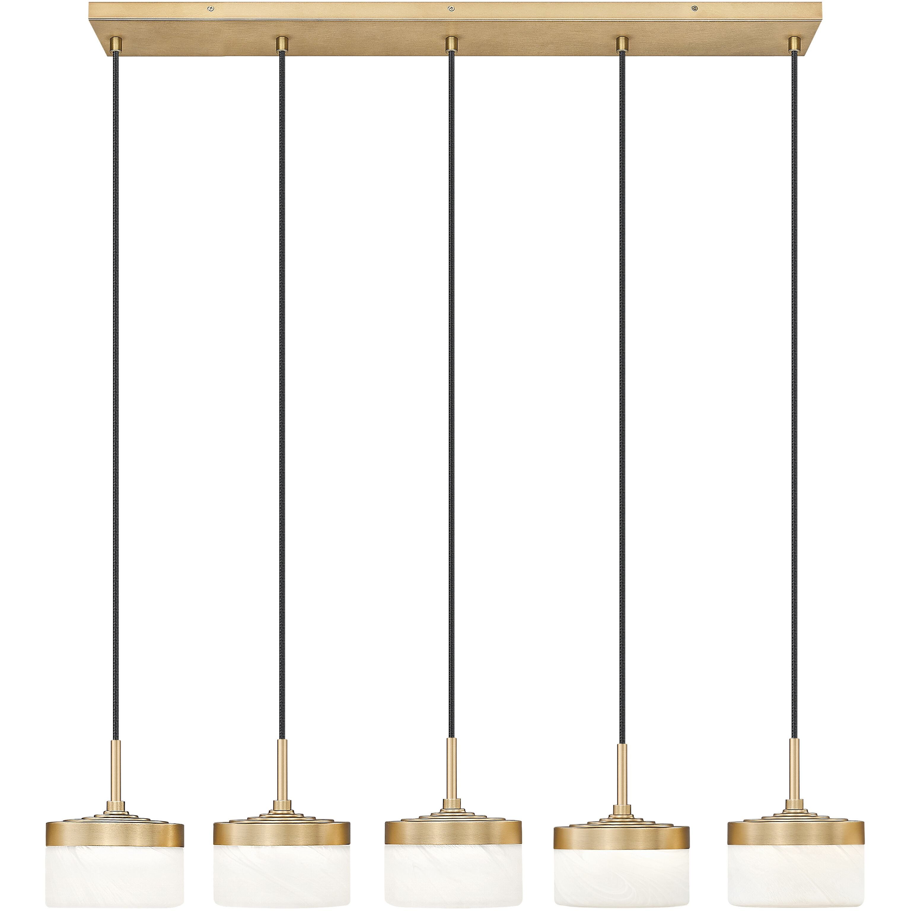 Renaud LED 46 inch Modern Gold Linear Chandelier Ceiling Light