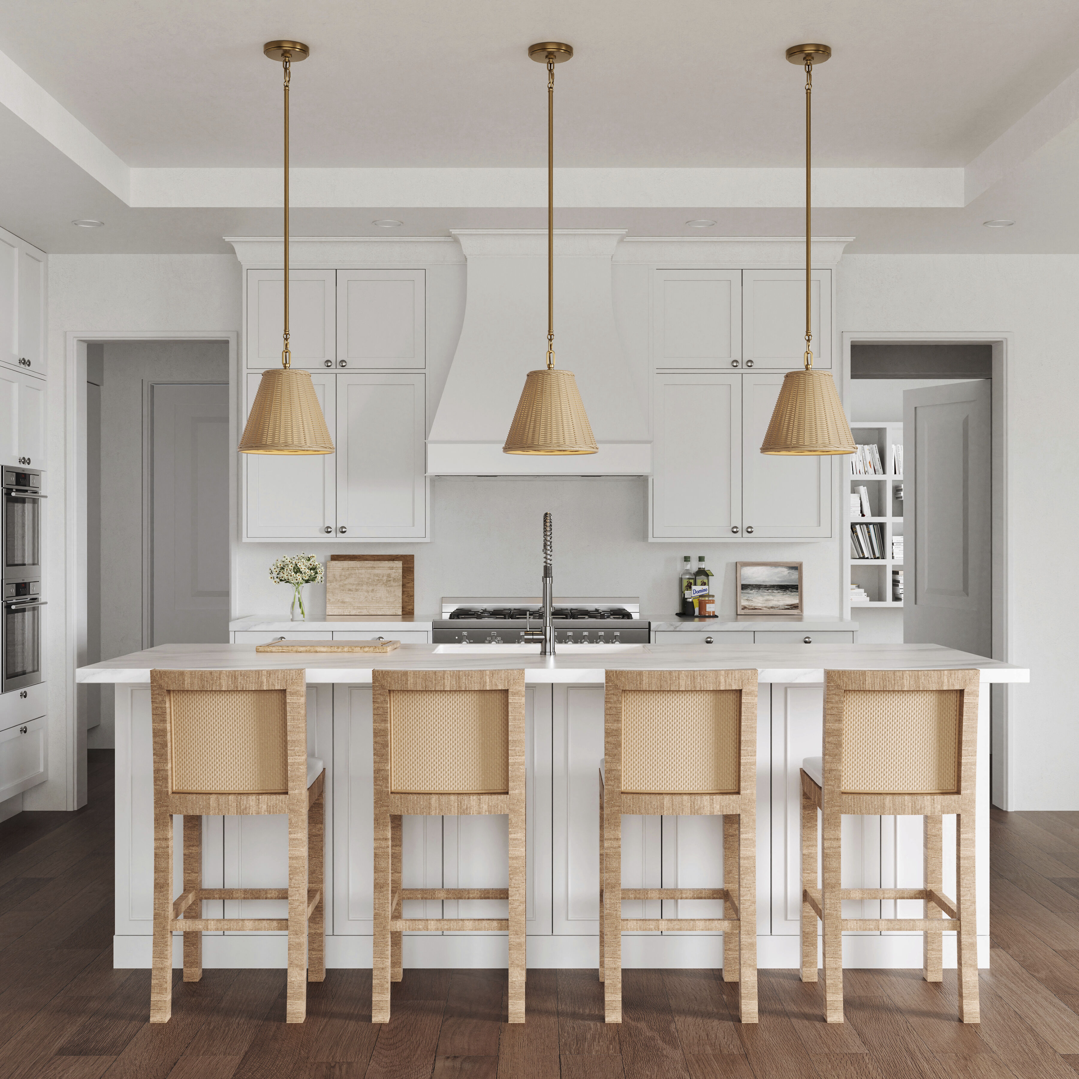 Rydell 1 Light 9 inch Brushed Gold Mini Pendant Ceiling Light