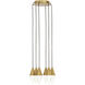 Sean Lavin Turret LED Natural Brass Chandelier Ceiling Light, Integrated LED