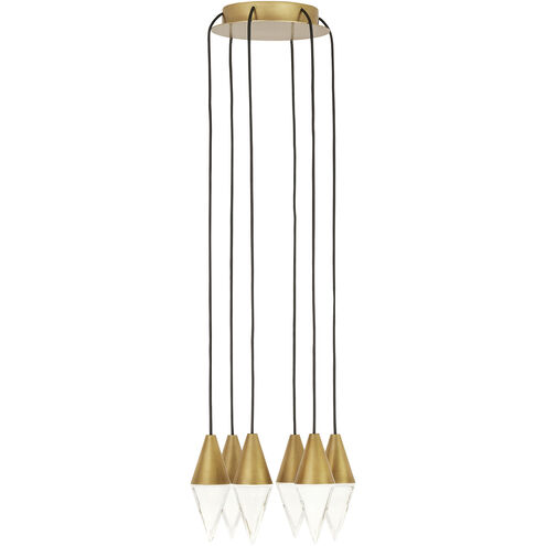 Sean Lavin Turret LED Natural Brass Chandelier Ceiling Light, Integrated LED
