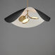 Carmen LED 32 inch Black and Gold Single Pendant Ceiling Light in Black/Gold