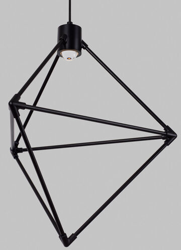 Candora LED 18.6 inch Matte Black Chandelier Ceiling Light, Integrated LED