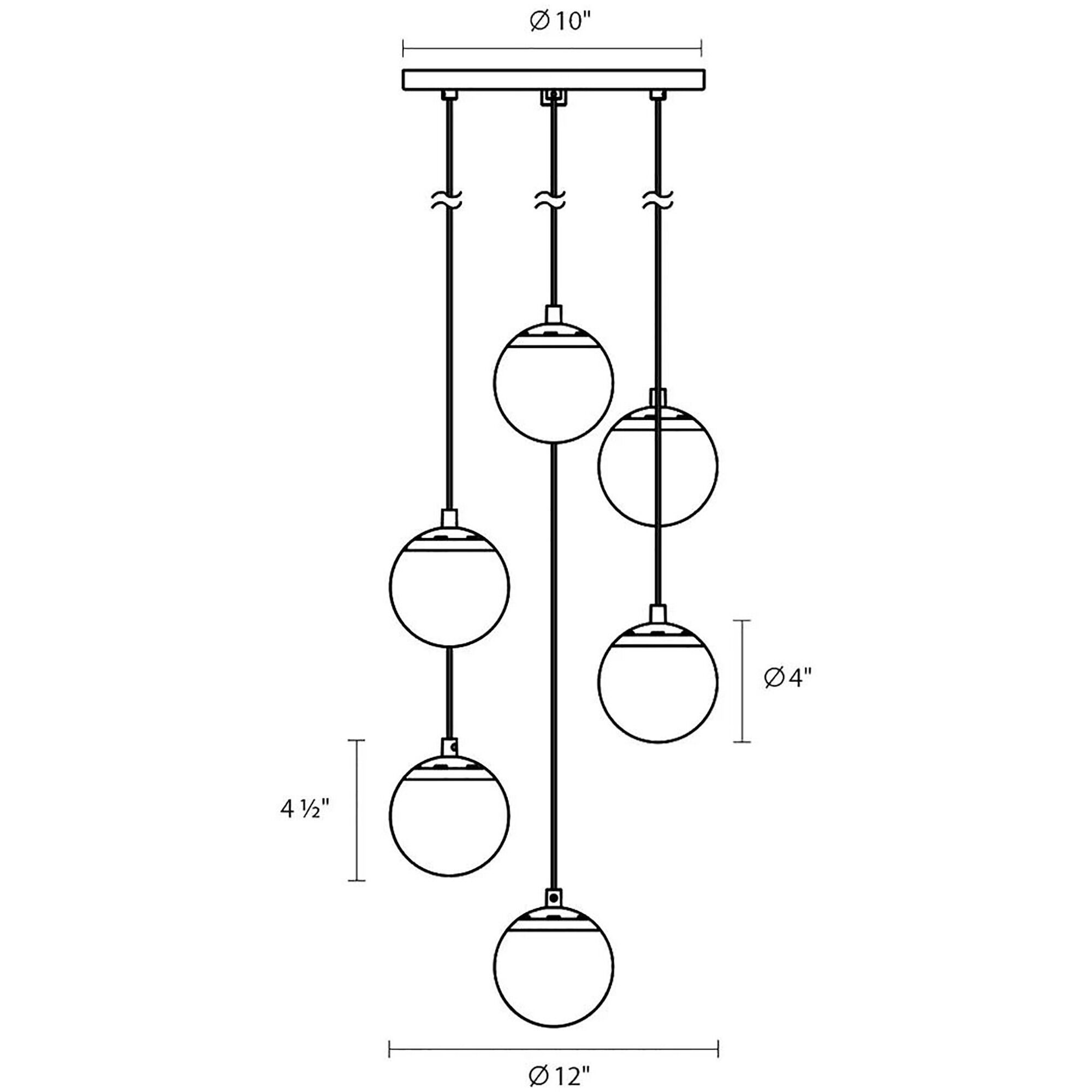 Champagne Bubbles LED 12 inch Polished Chrome Pendant Ceiling Light