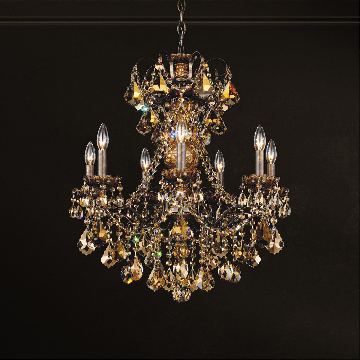 New Orleans 7 Light 24 inch Heirloom Bronze Chandelier Ceiling Light in Heritage