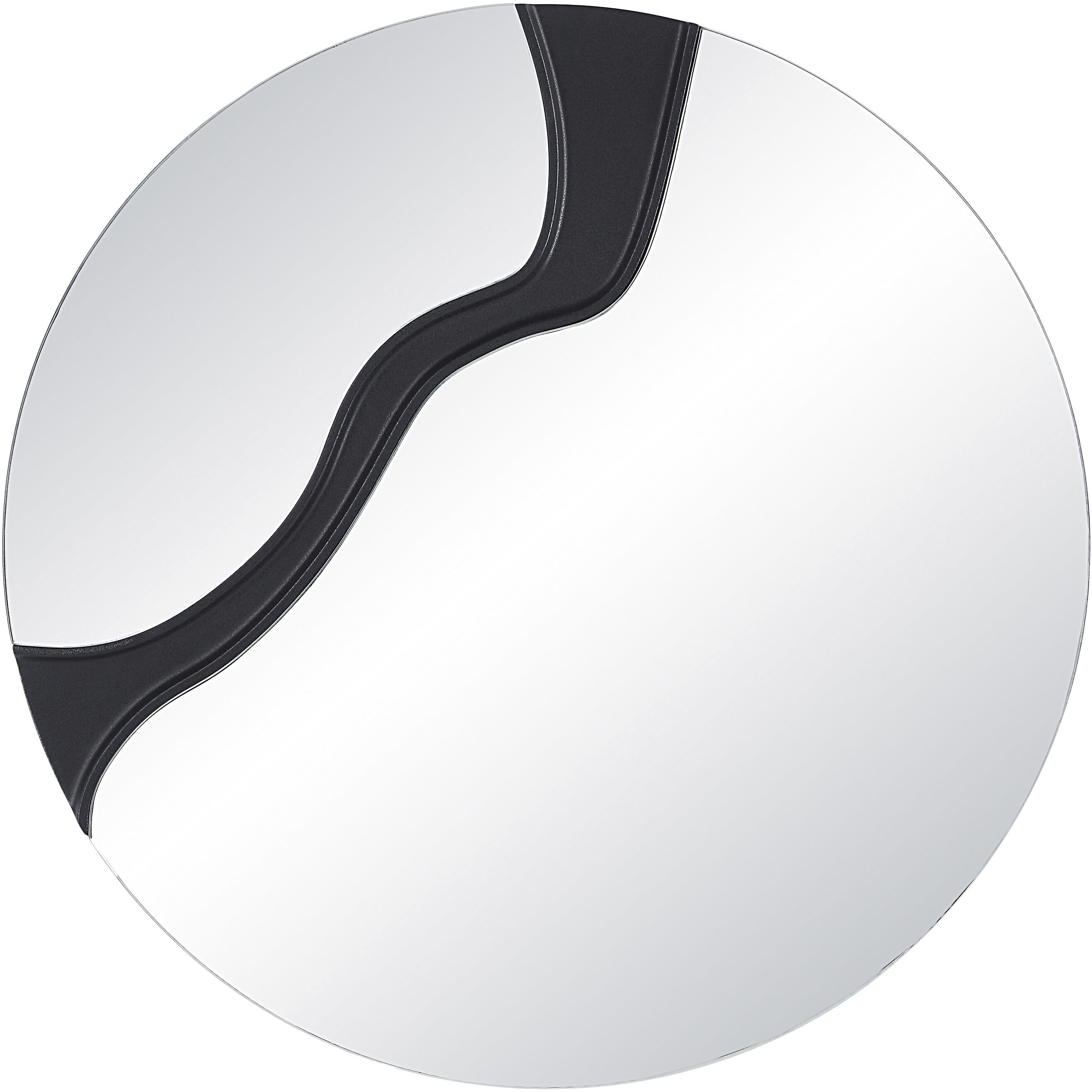 Dansk 24 X 24 inch Textured Matte Black Wall Mirror