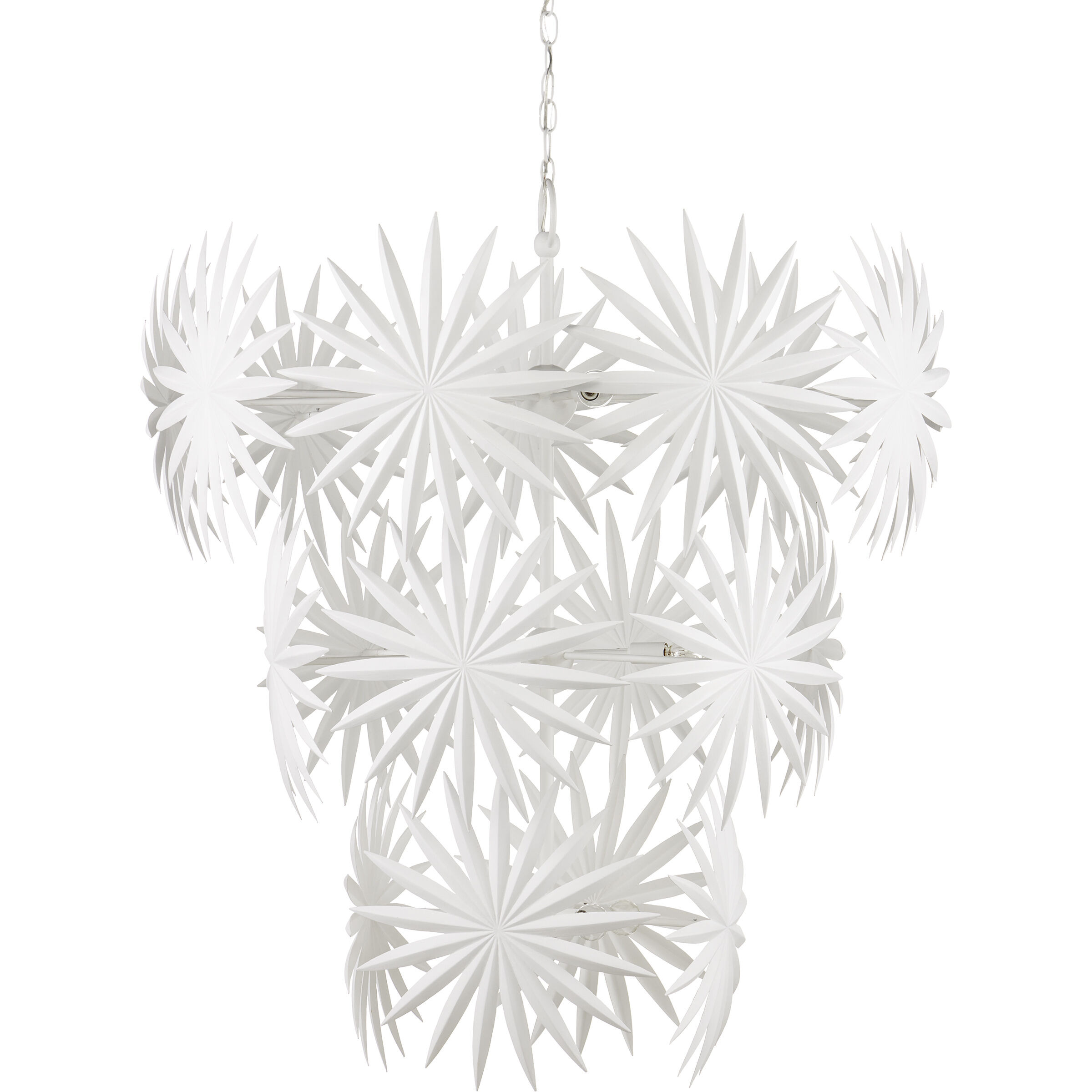 Bismarkia 13 Light 43.5 inch Gesso White Chandelier Ceiling Light, Large, Marjorie Skouras Collection