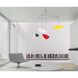 Papillons LED 53.5 inch Satin Black Pendant Ceiling Light in Multi