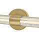 Georgette LED 32.25 inch Lacquered Brass Vanity Light Wall Light
