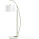 Ellison 65.75 inch 100 watt Brushed Steel and White Floor Lamp Portable Light