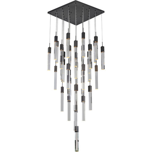 Canada 41 Light 35.43 inch Matte Black Chandelier Ceiling Light