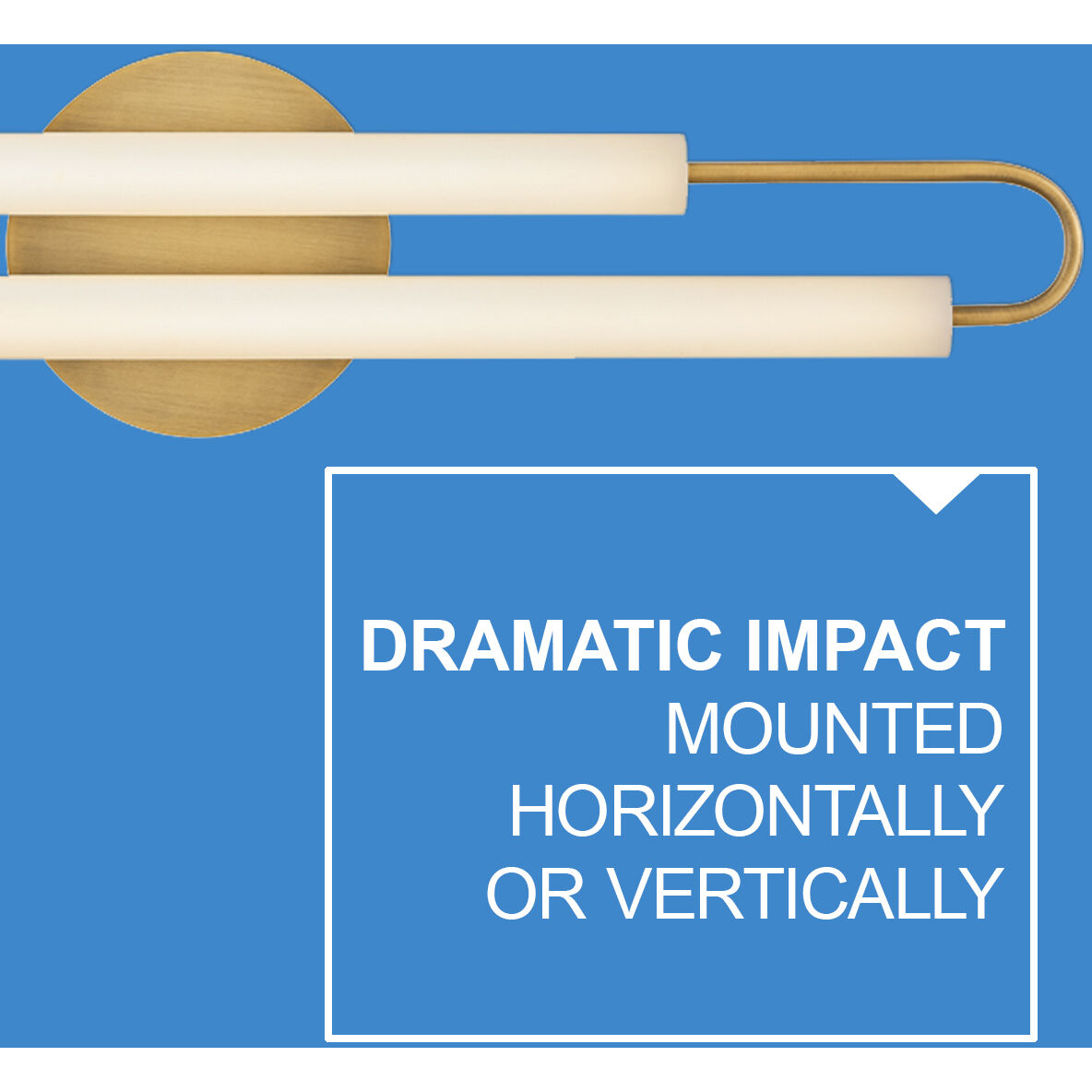 Eos LED 25 inch Lacquered Brass Bath Light Wall Light