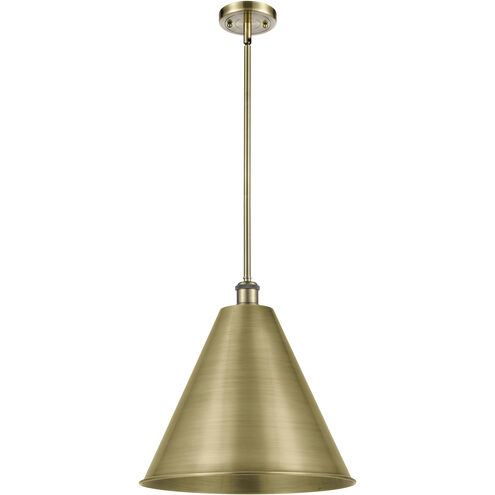 Ballston Cone LED 16 inch Antique Brass Pendant Ceiling Light