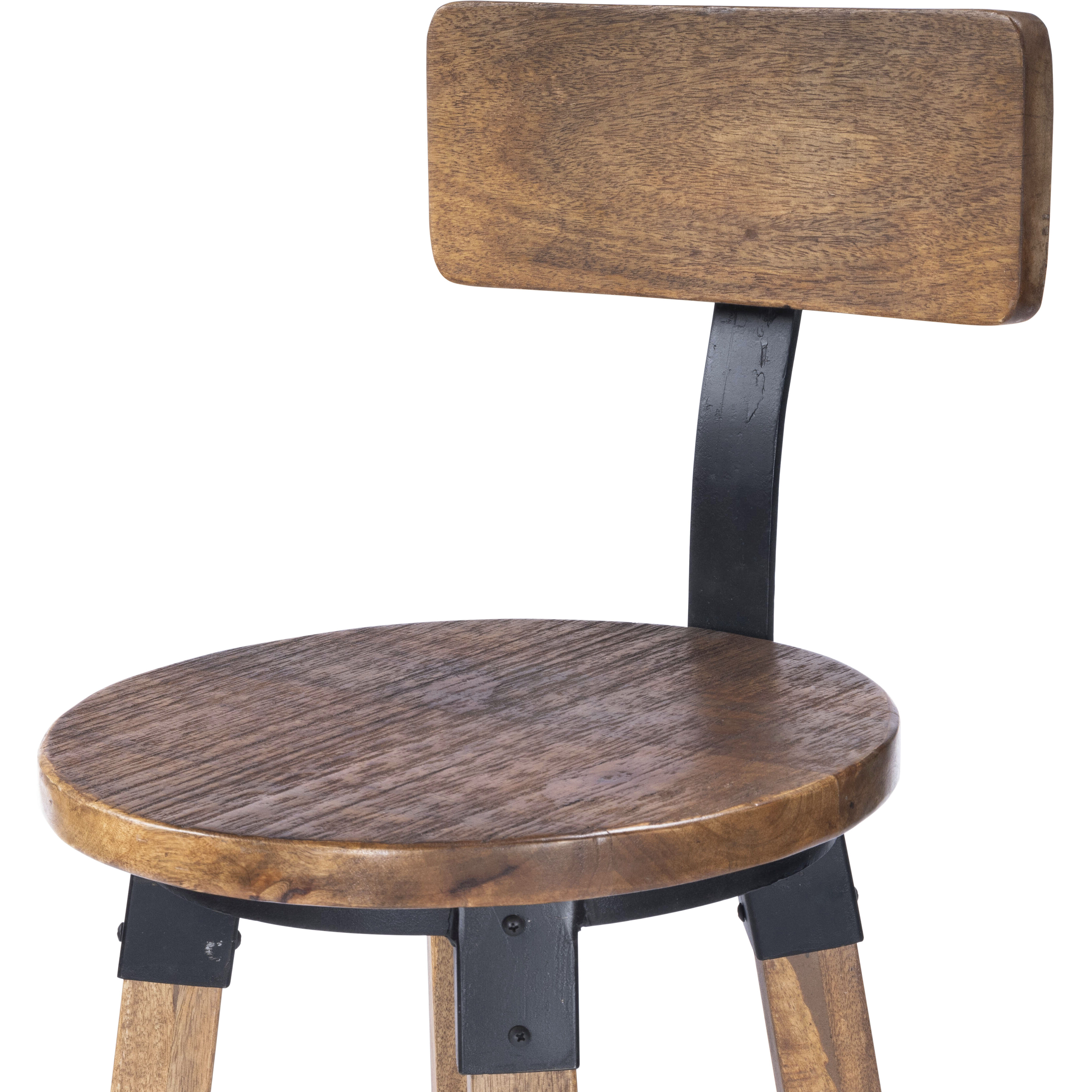 Masterson Wood & Metal Bar Stool