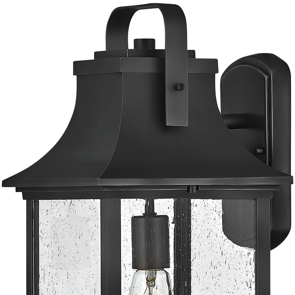 Grant Outdoor Wall Mount Lantern in Textured Black