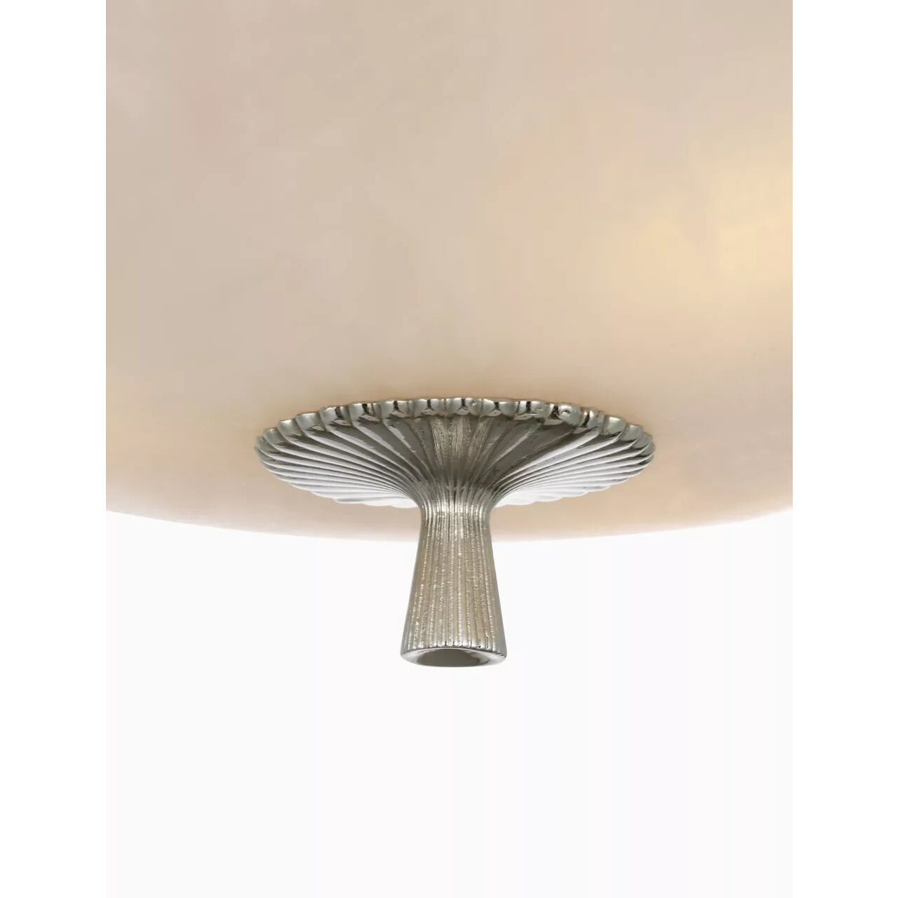 AERIN Pascal LED 14 inch Polished Nickel Bowl Semi-Flush Mount Ceiling Light
