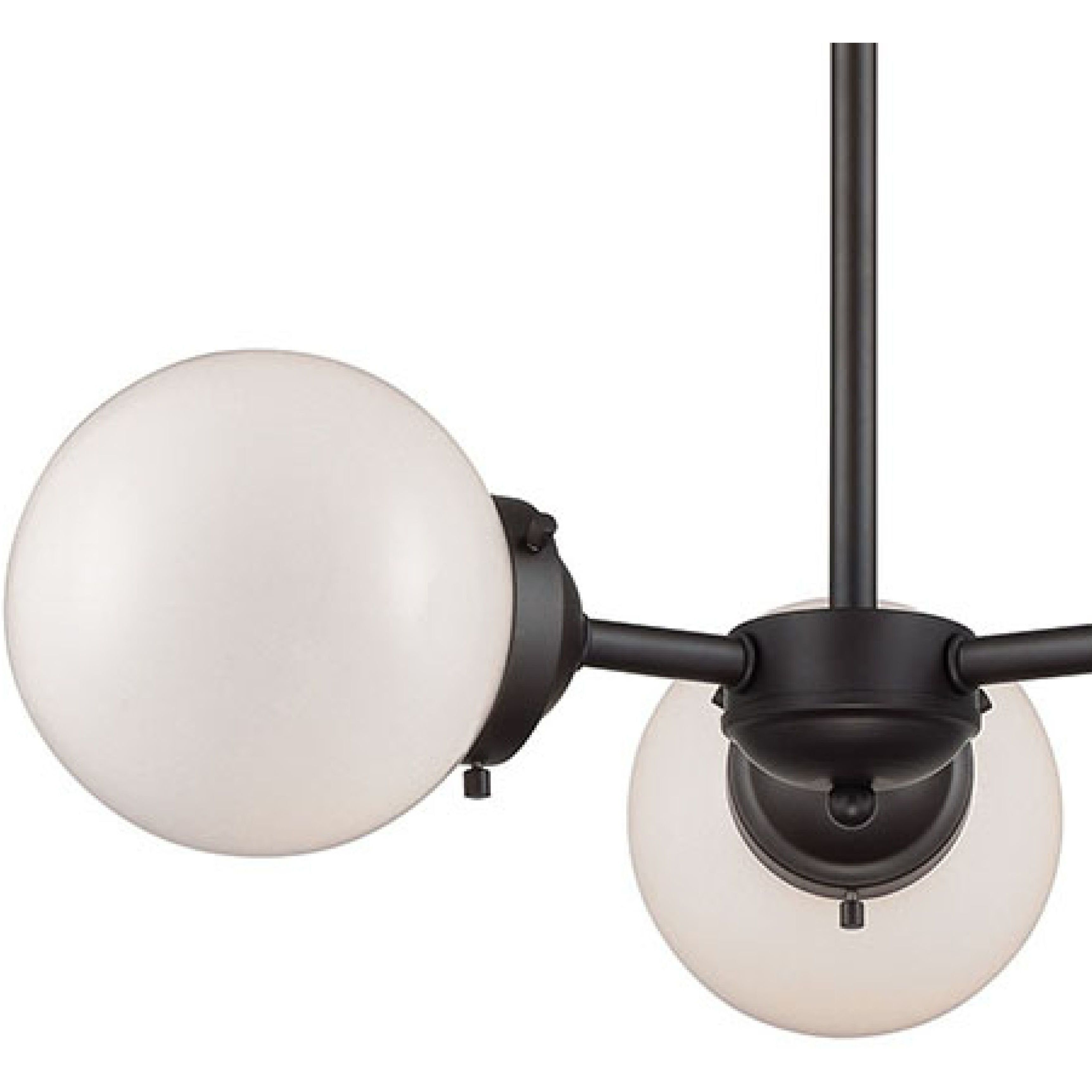Beckett 3 Light 22 inch Oil Rubbed Bronze Chandelier Ceiling Light in White Glass