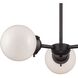 Beckett 3 Light 22 inch Oil Rubbed Bronze Chandelier Ceiling Light in White Glass