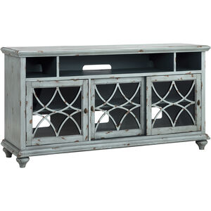 Bethania 64 X 18 inch Blue Gray with Clear Media Console