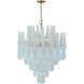 Ollie 21 Light 33.25 inch Aged Brass Chandelier Ceiling Light in Sand Glass Blue